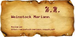 Weinstock Mariann névjegykártya